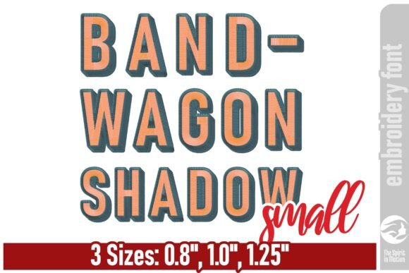 Bandwagon Shadow Embroidery Font – S Review