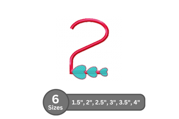 Candy Heart Number -2: A Sweet Addition for Etsy Embroidery Sellers
