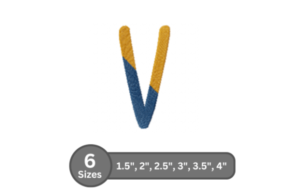 Chalk Split Alphabet -V: A Designer’s Review for Boutique Sweatshirt Embroidery