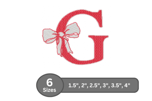 Cherry Knot Alphabet -G: A Stylish Embroidery Design for Personalized Goods