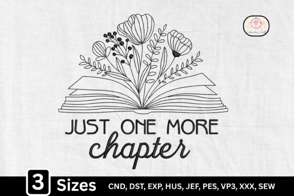 Floral Book Just One More Chapter: A Thoughtful Design for Small Business Merch