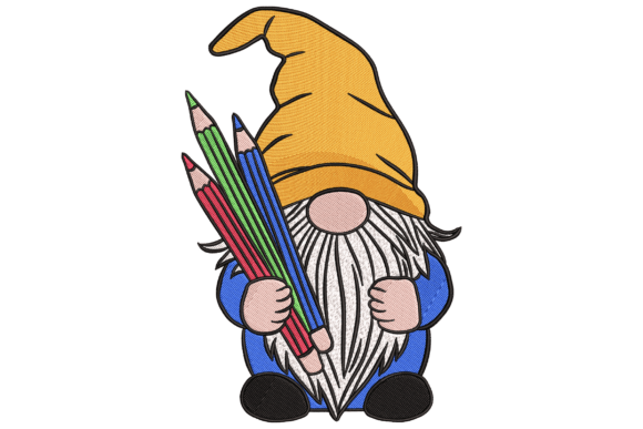 Gnome with Colored Pencils: A Playful Touch for Seasonal Crafts