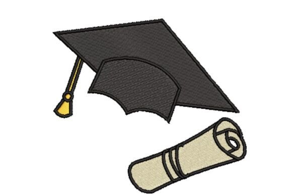 Graduation Cap and Diploma: A Timeless Touch for Personalized Embroidery