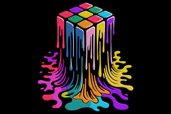 Melting Rainbow Cube Embroidery Review